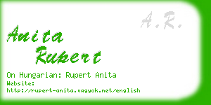 anita rupert business card